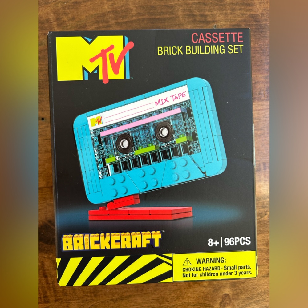 NIB Brickcraft MTV Cassette Mix Tape Brick Building Set